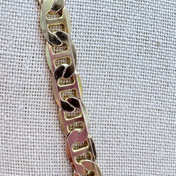 VTG 14K Gold Plated Copper Base Metal Mariner Link Chain Size 24" Length - Picture 3 of 12